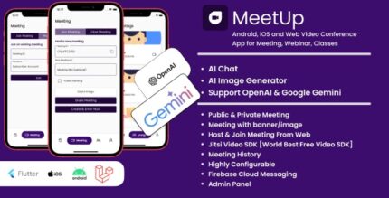 MeetUp - Android, iOS and Web Video Conference App for Meeting, Webinar, Classes v2.6.00