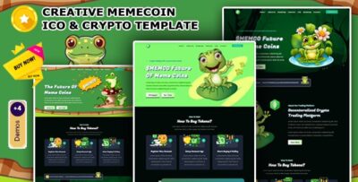 Meme coin - Memecoin ICO and Crypto Booststrap Landingpage Template