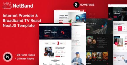NetBand - Internet Provider and Broadband TV React NextJS Template