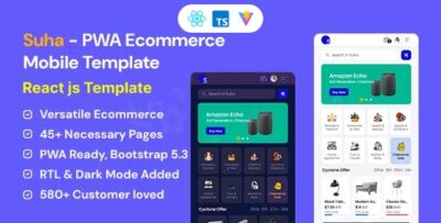 Suha - PWA Ecommerce Mobile React JS Template