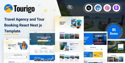 Tourigo - Travel Agency and Tour Booking React NextJs Template