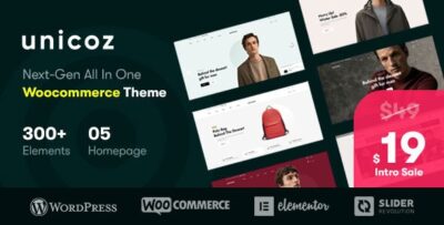 Unicoz - Elementor WooCommerce Theme v1.0.6