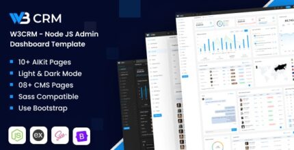 W3CRM - Node JS Bootstrap Admin Dashboard Template