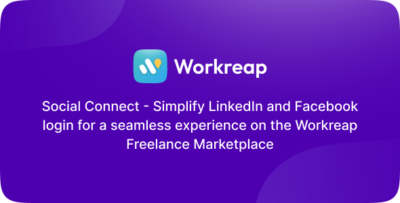 Workreap Social Connect - Facebook & LinkedIn Sign-in