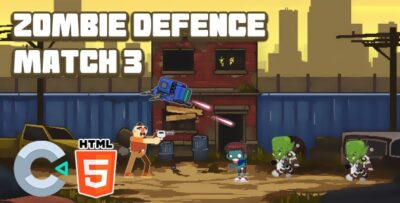 Zombie Defence Match 3 – HTML5 Game – C3P