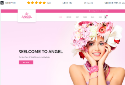 Angel - Beauty Salon Store WooCommerce WordPress Elementor Theme