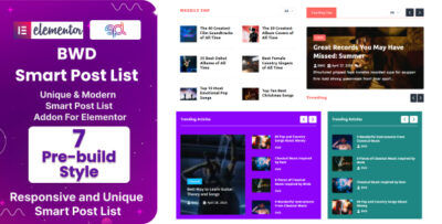 BWD Smart Post List Addon For Elementor v1.3