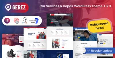 Gerez - Car Services & Repair WordPress Theme + RTL