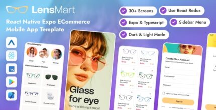 LensMart - React Native Expo eCommerce Mobile App Template