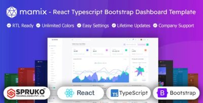 Mamix - React Bootstrap Typescript Admin Dashboard Template