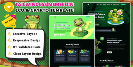 Meme coin – Tailwindcss Memecoin ICO & Crypto Template