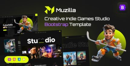 Muzilla - Creative Indie Game Studios Bootstrap 5 Template