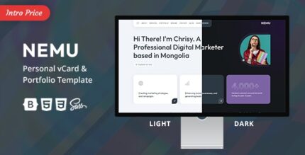 Nemu - Personal vCardPortfolio Template