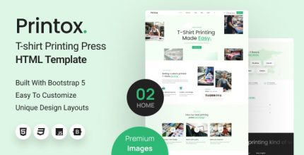 Printox - T-shirt Printing Press HTML Template