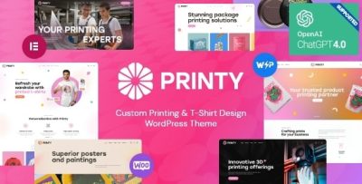 Printy - Custom Printing & T-Shirt Design WordPress Theme v1.3