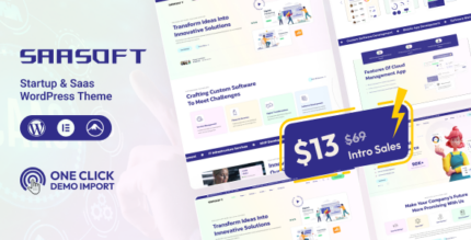 SaaSoft - Startup & SaaS Startup WordPress Theme