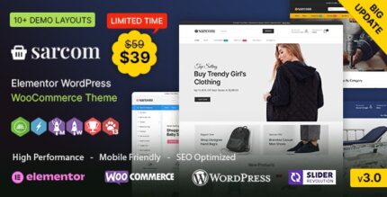 Sarcom WP - Elementor Multi-purpose WooCommerce Theme