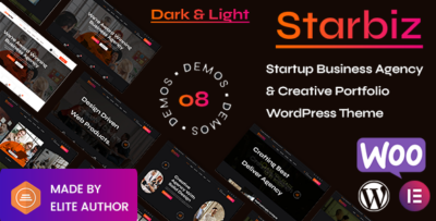 Starbiz - Startup Business Agency & Creative Portfolio WordPress Theme