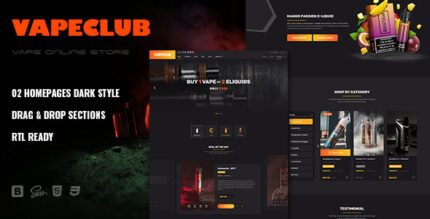 VapeClub Electronic Cigarettes & Accessories Shopify Theme