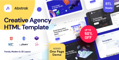 Abstrak Creative Agency HTML Template