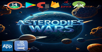 Asteroids Wars classic Game - AdMob Ads + Admin app with Firebase