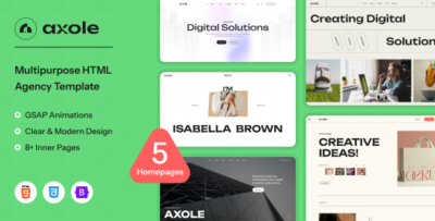 Axole - Creative Digital Agency & Portfolio Template