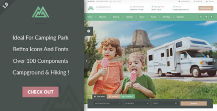 Camping Village - Campground Caravan Accommodation HTML Template