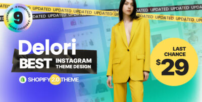 Delori - Shopify High Fashion Theme for Instagram Store