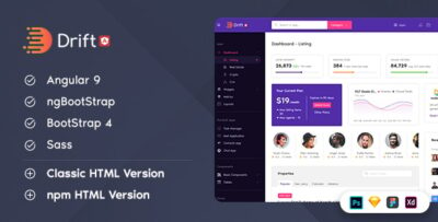 Drift - Angular 10 Admin Template with BootStrap 4