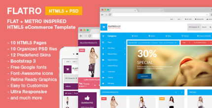 Flatro - Metro Inspired flat eCommerce template