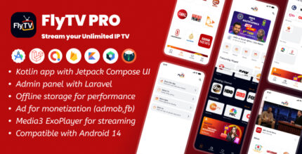 Fly TV Multi Channel IP TV Streaming App