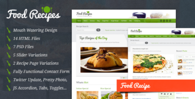 Food Recipes - HTML TemplateC