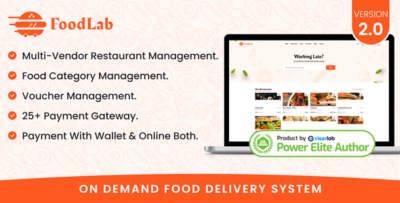 FoodLab - On demand Food Delivery System v2.0