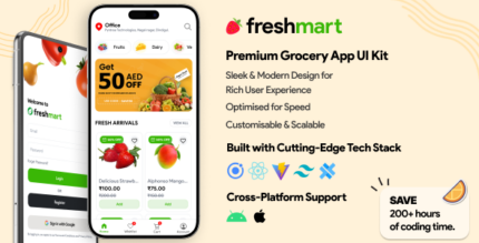 Freshmart Ecommerce Grocery Android & iOS App Template Ionic React UI Kit