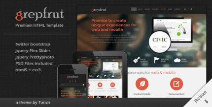 Grepfrut Responsive Software HTML Template