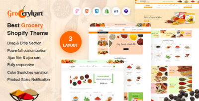 GroceryKart - Vegetable, Organic & Grocery Supermarket Responsive Shopify Theme OS 2.0