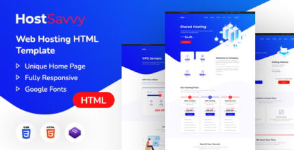 HostSavvy Web Hosting HTML Template