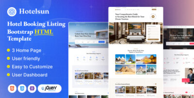 Hotelsun - Hotel Listing and Booking HTML Template