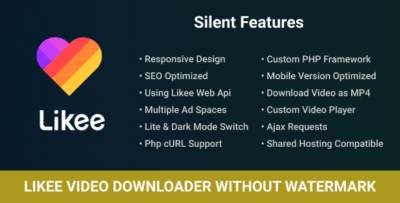 Likee Video Downloader Without Watermark with Ajax