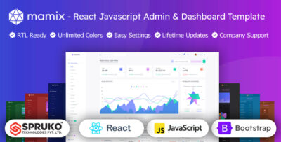 Mamix - React Javascript Bootstrap Admin Dashboard Template