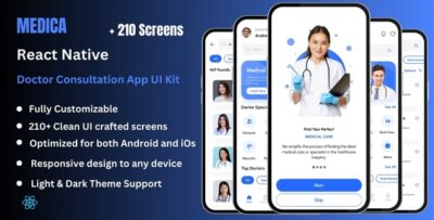 Medica Pro - Doctor Appointment Booking & Consultation React Native Expo App Ui Kit