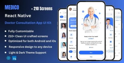 Medico - Doctor Appointment Booking & Consultation React Native CLI App Ui Kit