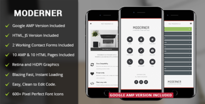 Moderner Mobile Template & Google AMPModerner Mobile Template & Google AMP