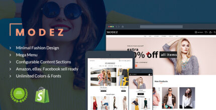 Modez - Minimal Fashion Responsive Shopify Theme - Sections Drag & Drop