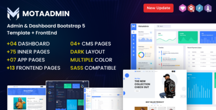 MotaAdmin - Bootstrap Admin & Dashboard Template + Frontend HTML