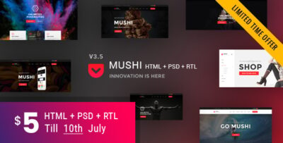 Mushi Multipurpose HTML Template