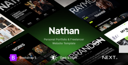 Personal Resume CV Portfolio Website React NextJS Template - Nathan