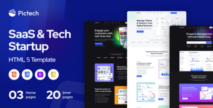 PicTech – Creative HTML5 Template for SaaS, Startup & Agency