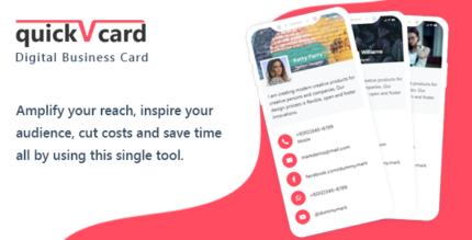 QuickVCard Pro - SaaS Digital Business Card Maker - Laravel CMS