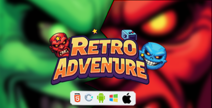 Retro Adventure - Construct 3 Game (HTML5, AdMob, C3P)